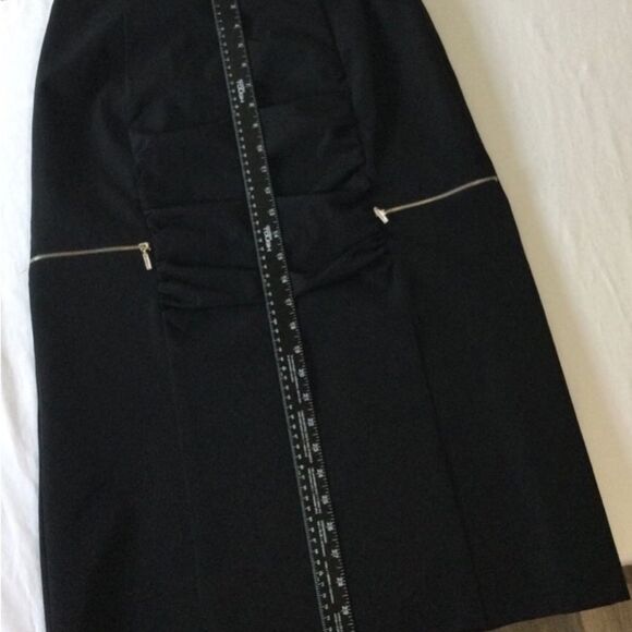 Iris Singer Skirt Women’s Size 8 Color Black Puckered Front Silver Zippers - Picture 10 of 12
